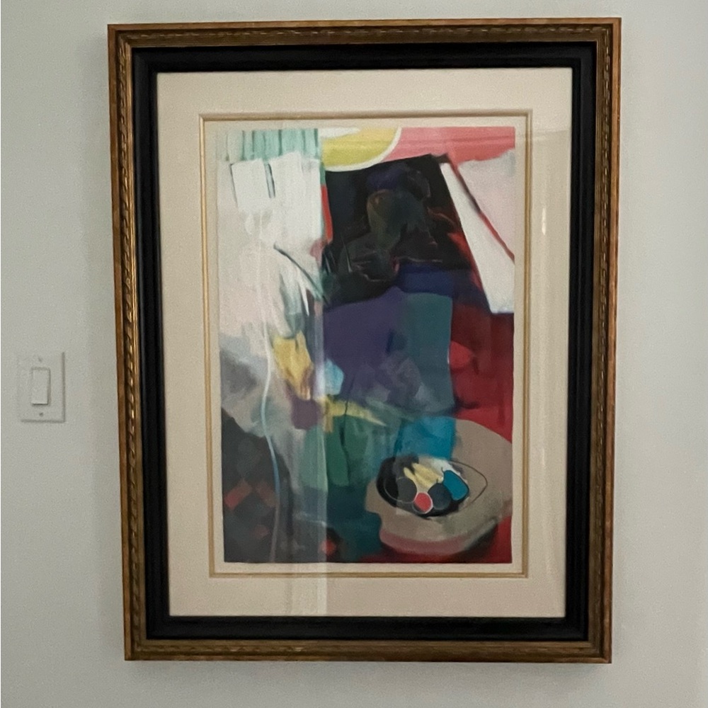 Hessam Abrishami “Black Apple” Giclee 1/50 Framed with Black and Gold Frame